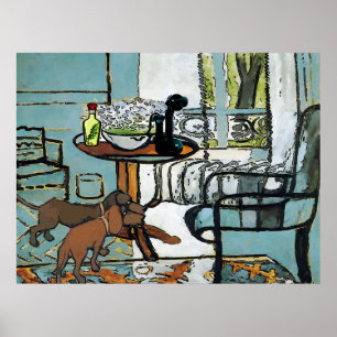 Mobila Bord och Dachshunds Matisse Stil Poster