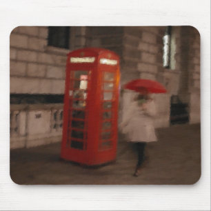 Mobila boxen i London Rainy Day/Umbrella Mousepad Musmatta