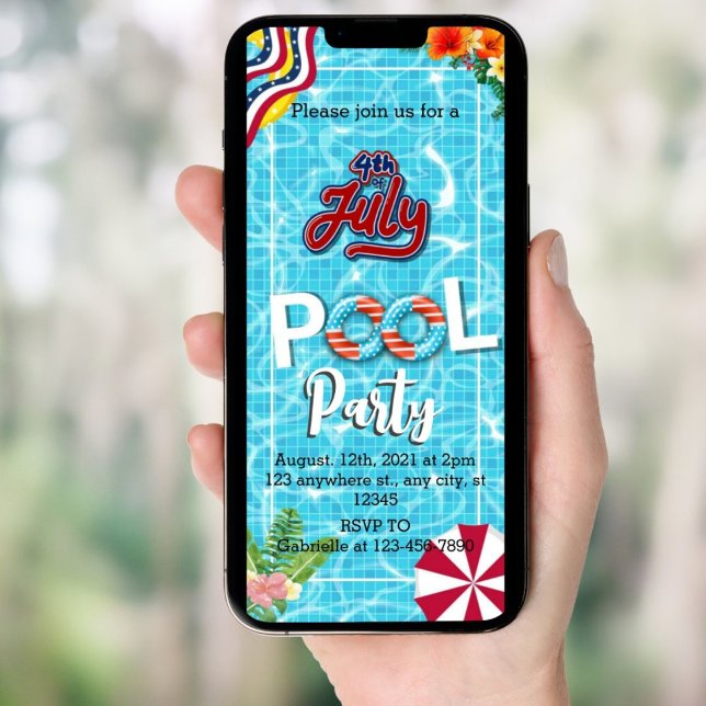 mobila inbjudningar till Jurij Bassäng party (Skapare uppladdad)