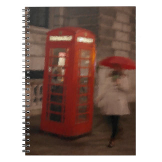Mobila lådan London Rainy Day / Parbrella Notebook Anteckningsbok