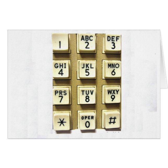 Mobila nummer hälsningskort (Framsidan Horizontal)