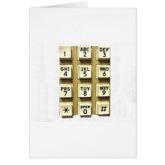 Mobila nummer hälsningskort (Framsidan)