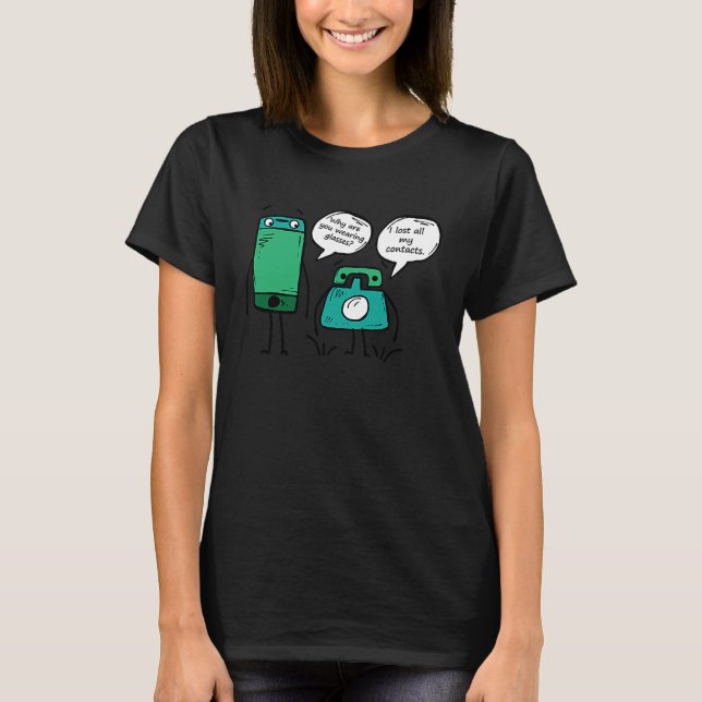 Mobila punkts Humor T Shirt (Framsida)