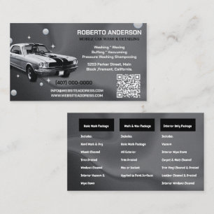 Mobilbil Tvättar detaljtryck Tvättande QR COD Visitkort