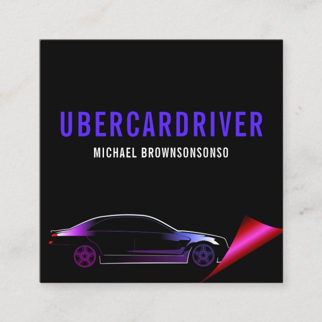 Mobildrivrutinsbil Fyrkantigt Visitkort (Framsida)
