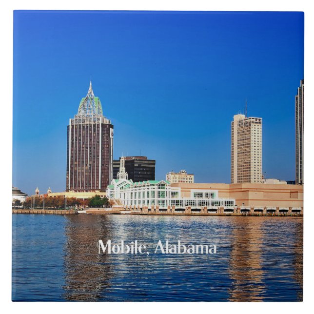 Mobile, Alabama cityscape Kakelplatta (Framsidan)