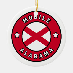 Mobile Alabama Julgransprydnad Keramik