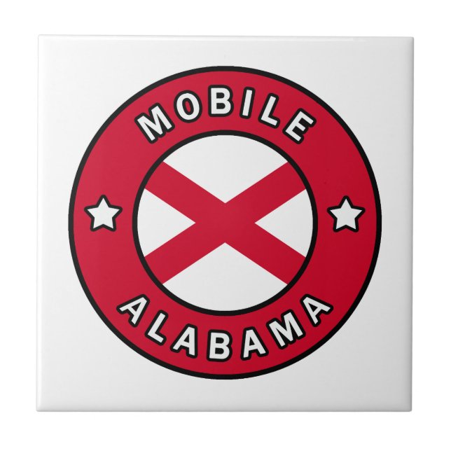 Mobile Alabama Kakelplatta (Framsidan)