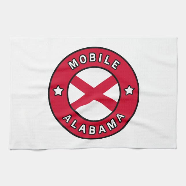 Mobile Alabama Kökshandduk (Horisontell)