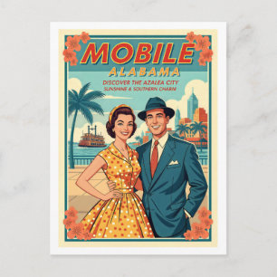 Mobile, Alabama Minnen – Retro 1950-tal Vykort