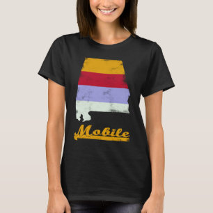 Mobile Alabama Retro Vintage Styled 70's 80's Sout T Shirt