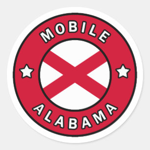 Mobile Alabama Runt Klistermärke