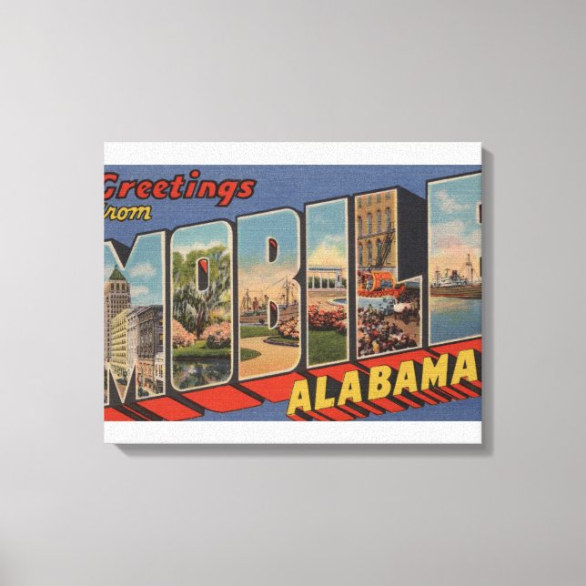 Mobile, Alabama - Stora Brev Scenes Canvastryck (Framsida)