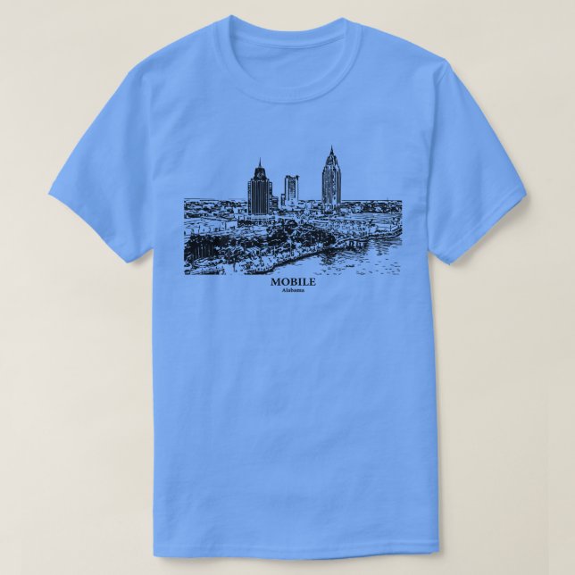 Mobile Alabama TShirt 3 T Shirt (Design framsida)