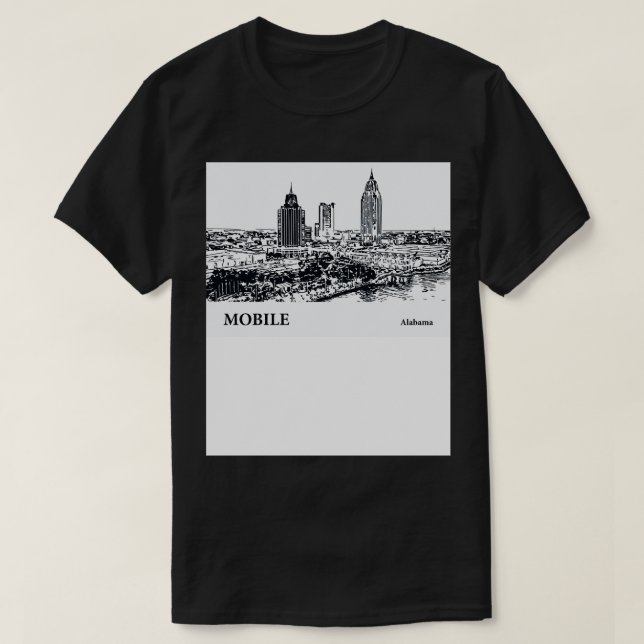 Mobile Alabama TShirt 4 T Shirt (Design framsida)
