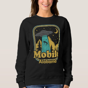 Mobile Alabama Ufo Alien Hunter Ironic 80 s State T Shirt