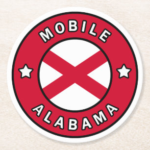 Mobile Alabama Underlägg Papper Rund