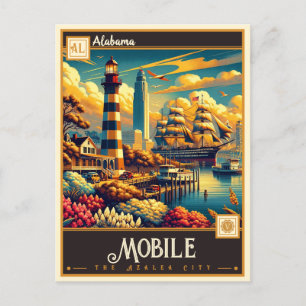 Mobile, Alabama   VINTAGE Vykort