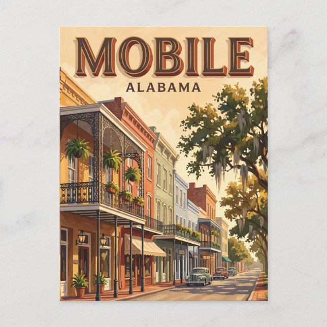 Mobile Alabama Vykort (Framsida)