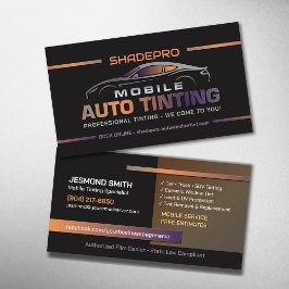 Mobile Auto Tinting Window Film Installer Visitkort