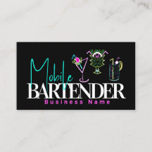 Mobile Bartender Club Bar Neon Drycker