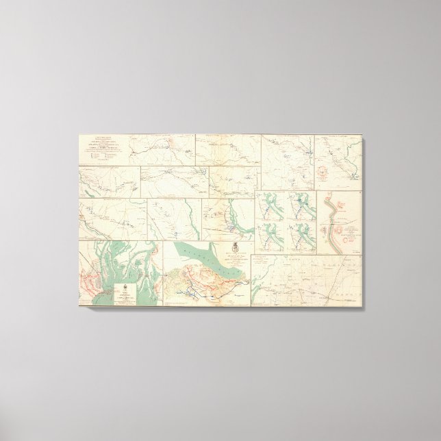 Mobile, Blakely, Messingers Ferry-Canton Canvastryck (Framsida)