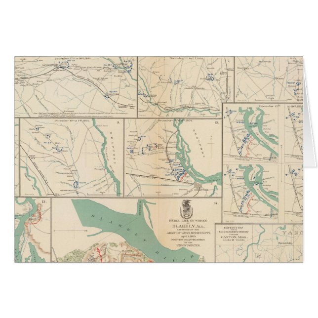 Mobile, Blakely, Messingers Ferry-Canton Hälsningskort (Framsidan Horizontal)