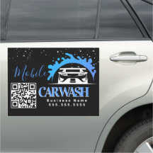 Mobile Car Wash Detailing Vehicle Logo QR Code G