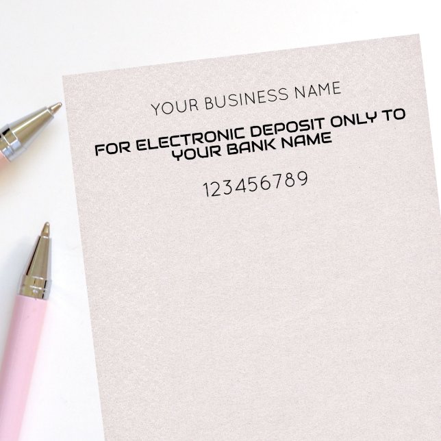 MOBILE DEPOSITION ENDAST AFFÄRSBANKSTÖD SJÄLVFÄRGANDE STÄMPEL (Skapare uppladdad)