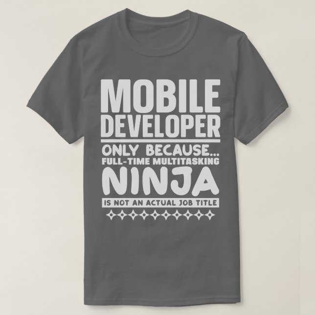 Mobile Developer Ninja T Shirt (Design framsida)