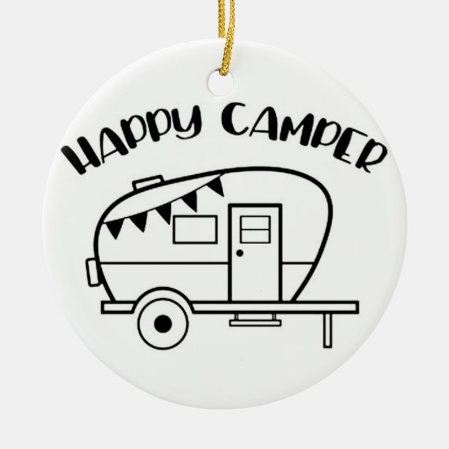 *MOBILE HOME* CHRISTMAS ORNATION JULGRANSPRYDNAD KERAMIK (Framsidan)