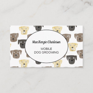 Mobile Hund Grooming Labrador Retriever Hund Visitkort