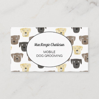 Mobile Hund Grooming Labrador Retriever Hund Visitkort