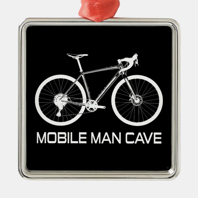 Mobile Man Cave Bike Julgransprydnad Metall (Framsidan)