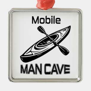 Mobile Man Cave Kayak Julgransprydnad Metall