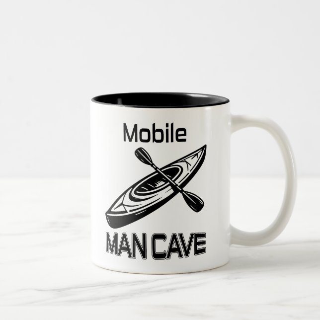 Mobile Man Cave Kayak Två-Tonad Mugg (Höger)