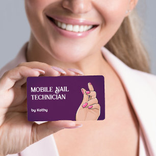 Mobile Nail Technician Visitkort