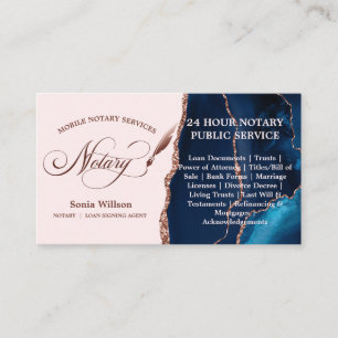Mobile Notary and Loan Signing Agent Ro Guld Visitkort