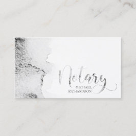 Mobile Notary Grått Watercolor Calligraphy Visitkort