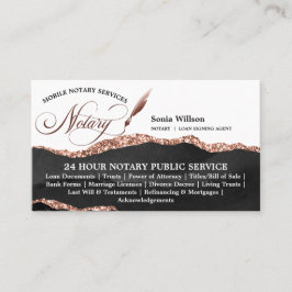 Mobile Notary & Loan Signing Agent Black Agate Bus Visitkort