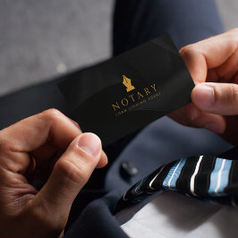 Mobile Notary Loan Signing Agent Black & Guld Visitkort