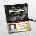 Mobile Notary Loan Signing Agent Guld Photo Flygblad<br><div class="desc">Mobile Notary & Loan Signing Agent Professionell Black & Guld Photo Flyers.</div>