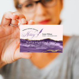 Mobile Notary & Loan Signing Agent Lila Guld Visitkort