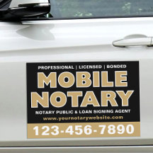 Mobile Notary Loan Signing Agent Namn Guld Black