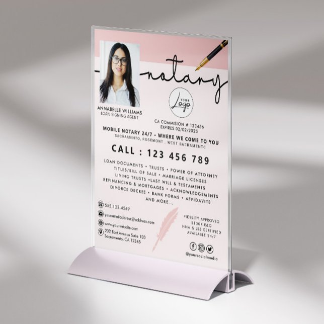 Mobile Notary Loan Signing Agent Photo Business Reklamblad (Skapare uppladdad)