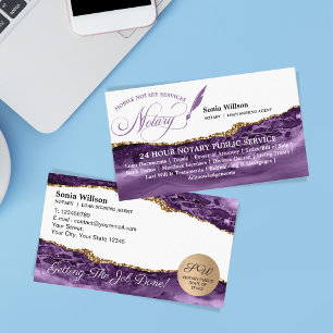 Mobile Notary & Loan Signing Agent Ro Guld Visitkort