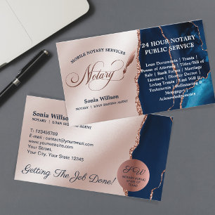 Mobile Notary Loan Signing Agent Ro Guld Visitkort