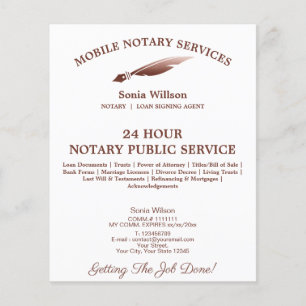Mobile Notary & Loan Signing Agent Rosa Agate Flye Flygblad