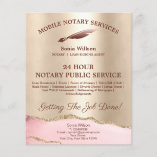 Mobile Notary & Loan Signing Agent Rosa Agate Flye Flygblad