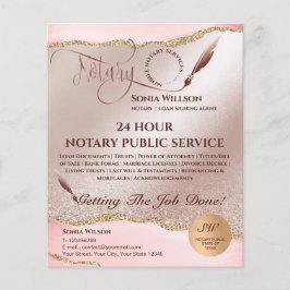 Mobile Notary & Loan Signing Agent Rosa Agate Flye Flygblad